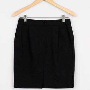 Talbot's Woman Petites Size 14 Petite Black Pencil Skirt W Back Zip/Button Close